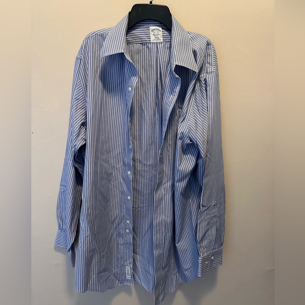 Brooks Brothers Blue Pinstripe Dress Shirt
